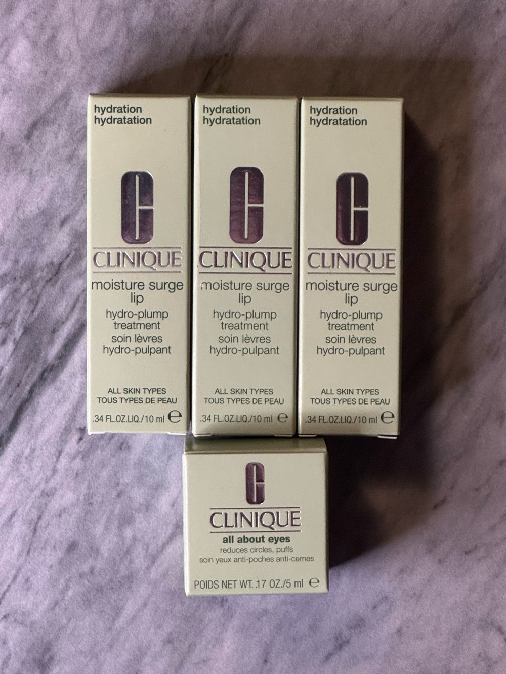 Clinique Moisture Surge Lip Hydro-Plump Treatment + All About Eyes Set